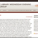 Wednesday Evening book group blog screenshot