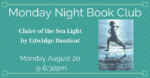 Monday Night Book Club July pick - Claire of the Sea Light by Edwidge Danticat